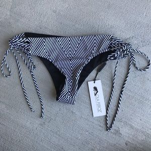 Ola Feroz Senorita Bikini Bottom Black White NWT!!